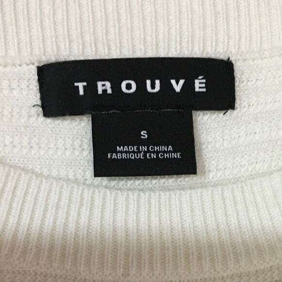 Trouve Side Zip Sweater Tunic - White - Small - Picture 7 of 16